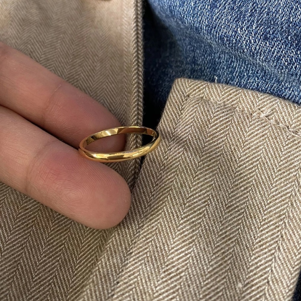 NEW 18K GOLD KNUCKLE ENGAGEMENT UNISEX RING, CUTE RING, SHINY RING. - Picture 5 of 5